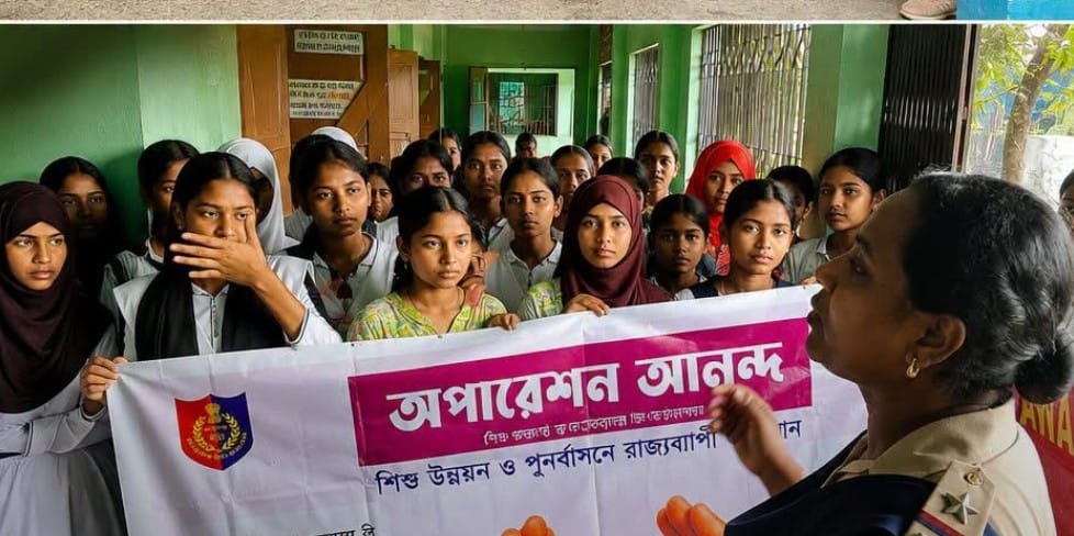 অপারেশন আনন্দ-VI: শুকটাবাড়ির ৫০০ পড়ুয়াকে সচেতন করল সদর মহিলা থানা