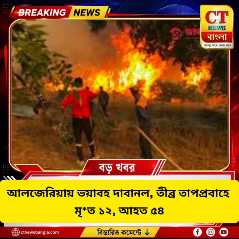 আলজেরিয়ায় ভয়াবহ দাবানল, তাপপ্রবাহে মৃত ১২, আহত ৫৪