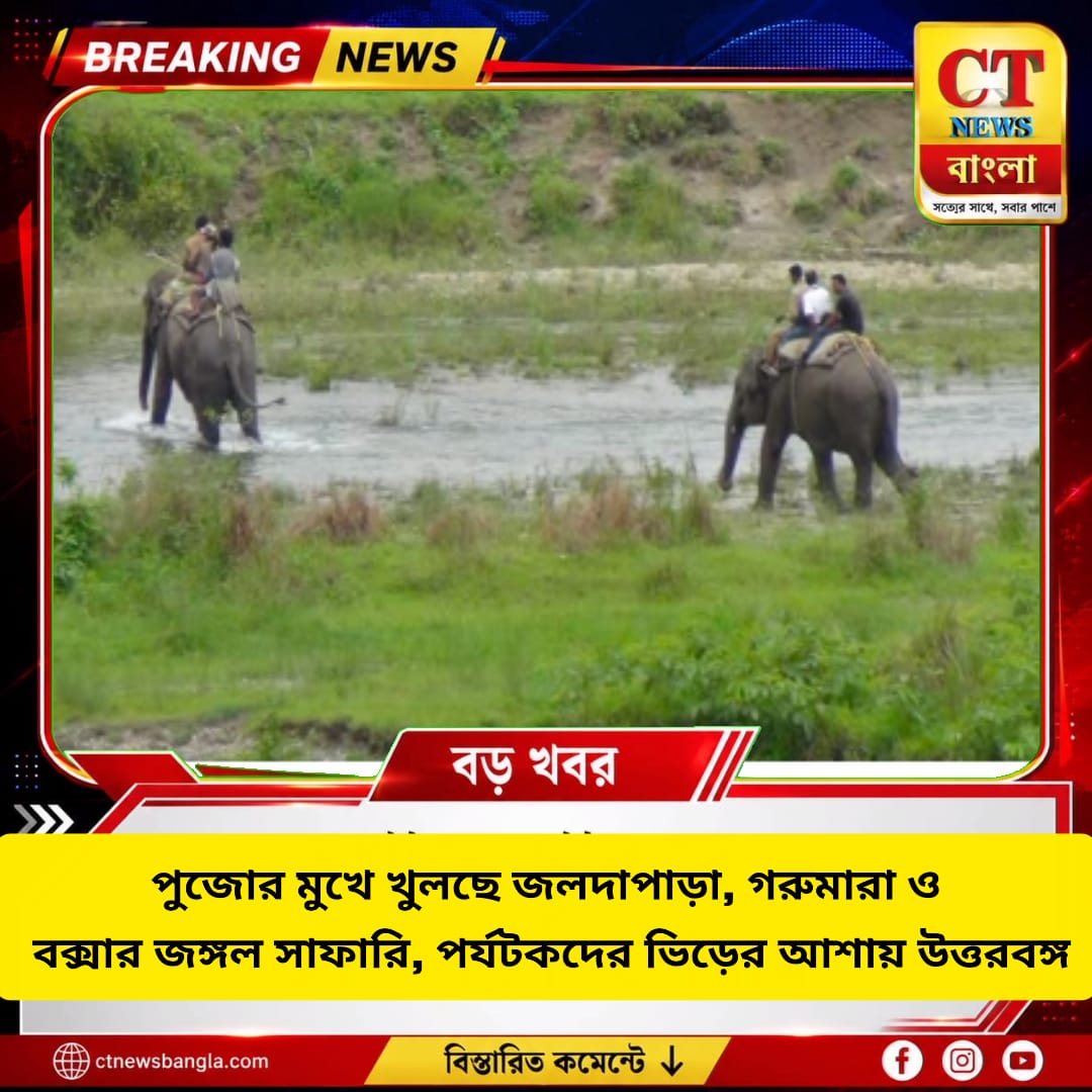 পুজোর মুখে খুলছে জলদাপাড়া, গরুমারা ও বক্সা, জঙ্গল সাফারিতে পর্যটকদের ভিড়ের আশা