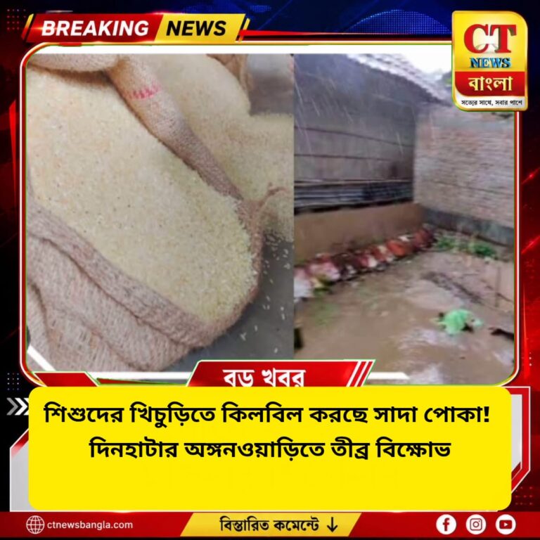 দিনহাটার অঙ্গনওয়াড়ির খিচুড়িতে সাদা পোকা! তালা ঝুলিয়ে বিক্ষোভ