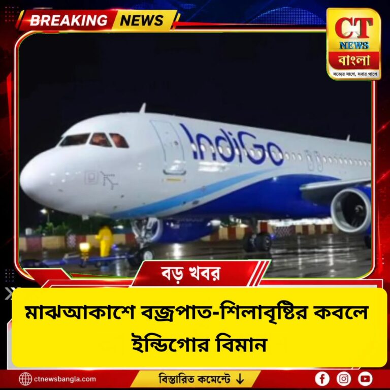 মাঝআকাশে বজ্রপাত ও শিলাবৃষ্টির কবলে ইন্ডিগোর বিমান, অক্ষত ১১০ জন